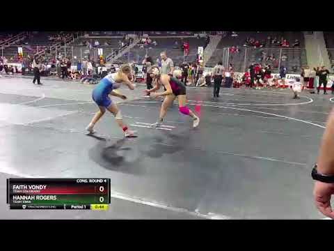 127 Lbs Cons. Round 4 - Hannah Rogers, Team Iowa Vs Faith Vondy, Team Colorado 5675