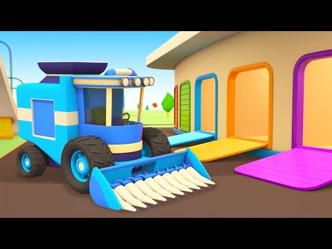 Die Mähdrescher ernten das Gemüse | Helfer Autos - Zeichnetrickfilme für Kinder