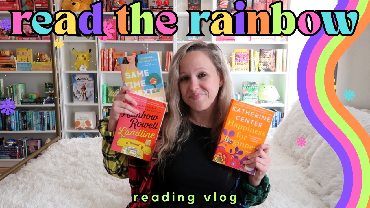 🌈READING THE RAINBOW🌈 reading books for EVERY color of the rainbow! Reading Vlog!