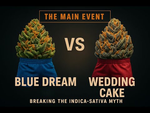 Beyond the Indica Sativa Myth Blue Dream vs Wedding cake