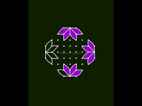 9 dots rangoli designs. latest chukkala muggulu designs with dots. 9 x 3 dots