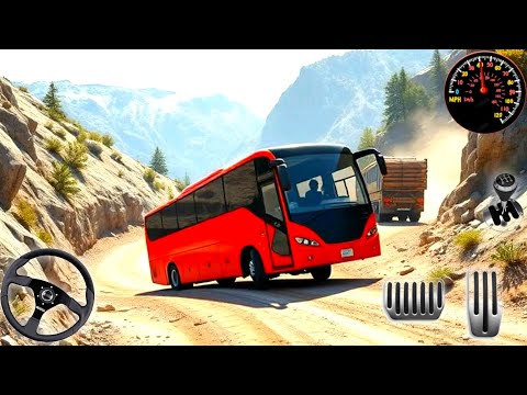 Coach Bus Mountain uphill Offroad Driving Simulator 3D [Android Gameplay]