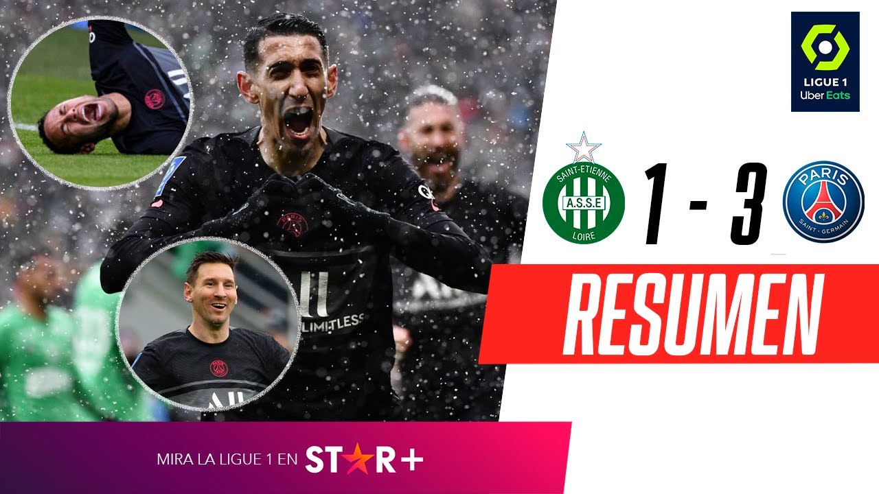 ¡TRES ASISTENCIAS DE MESSI, GOL DE DI MARÍA Y DURA LESIÓN DE NEY! | Saint Etienne 1-3 PSG | RESUMEN
