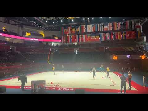 Polina Horodnycha Ribbon Podium Trainings - European Championships Baku 2023