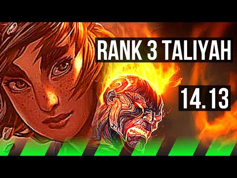 TALIYAH vs BRAND (JGL) | Rank 3 Taliyah, 6/0/4, Dominating, Rank 13 | JP Challenger | 14.13