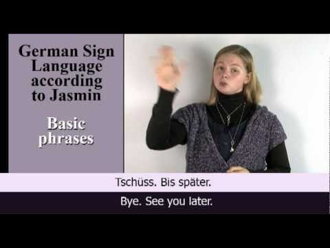 German Sign Language according to Jasmin - Basic phrases