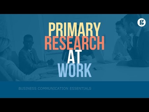 Primary Research at Work