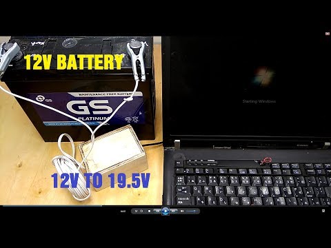 Running Laptop with 12V Battery | External Power Supplies 12V to 19 5V Inverter Circuit Video