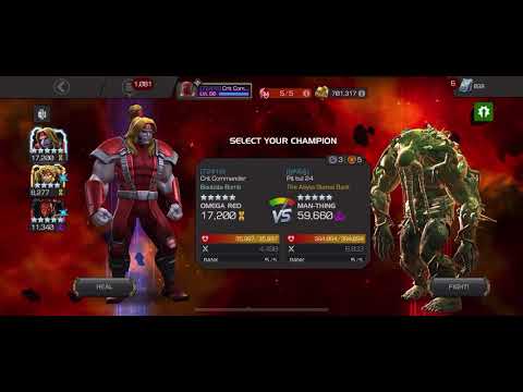 Omega Red vs Man-Thing AW Boss