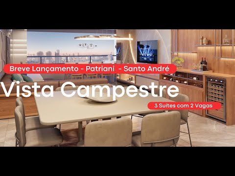 Vista Campestre Patriani em Santo André - 134m², 3 Suites e 2 Vagas e Lazer Completo