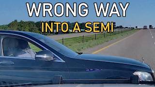 Mercedes Driver Runs a Felony Stop and Turns Into Oncoming Traffic