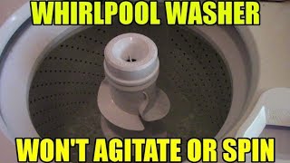 Whirlpool Washer That Won't Agitate or Spin | Motor Coupler Replacement