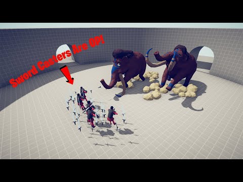 5 Sword Casters VS 2 of Every Factions Boss Unit! (TABS)