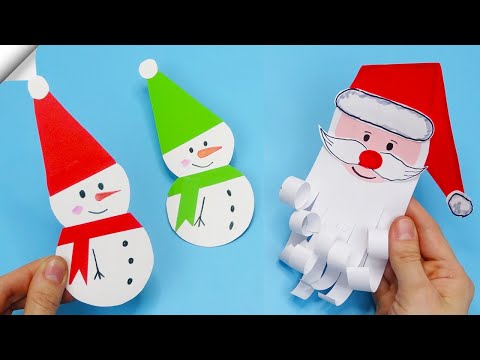 Easy Paper snowman Christmas paper crafts 2023