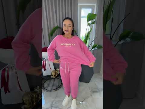 Dres różowy wygodny komplet – miniatura 2 z 11