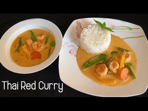 How To Make Shrimp Thai Red Curry | In Tamil With English Subtitles | United Cooking