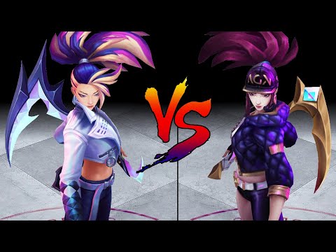 KDA ALL OUT Akali vs KDA Akali Skin Comparison Spotlight