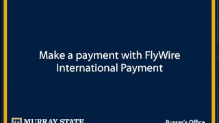 Bursar's Office - Make an International Payment