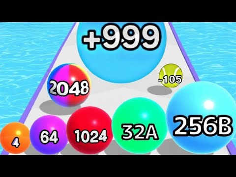 Number Master - Calculate Ball Run 2048 Gameplay Walkthrough Android iOS (Level up Balls, Math game)