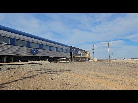 1AM8 (2) JBRE The Overland (NR97, 6V), Adelaide to Melbourne, 1440, 1/6/25, Murtoa VIC