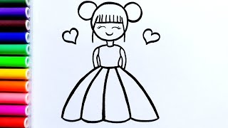 How to Draw a Doll Part 2 | Easy Drawing and Colouring for Kids and Toddlers