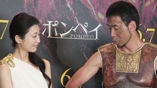 壇蜜、ワッキー（ペナルティー）、庄司智春（品川庄司）、八木真澄（サバンナ）／『ポンペイ』公開記念イベント