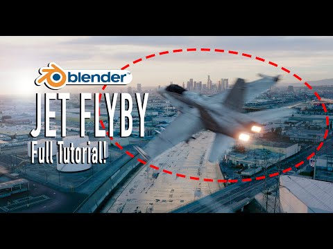 Blender 3d Jet Flyover: Full tutorial w/ jet contrails