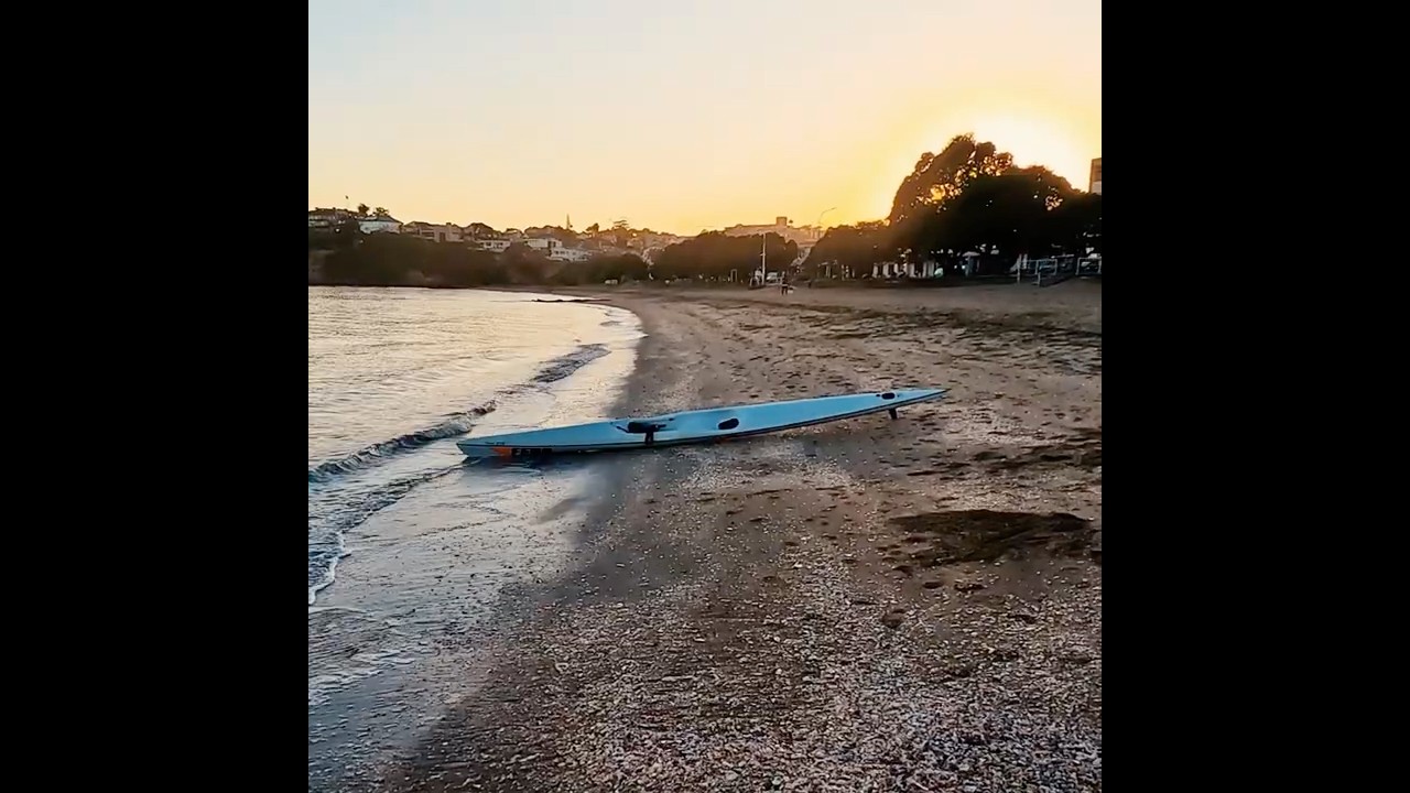 Sunrise paddle #sunrise #surfski #morningroutine #newzealand