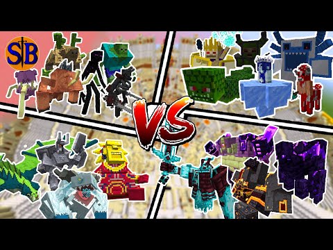 Mowzie's Mobs vs L_ender's Cataclysm vs all Mutants vs Twilight Forest | Minecraft Mob battle royale