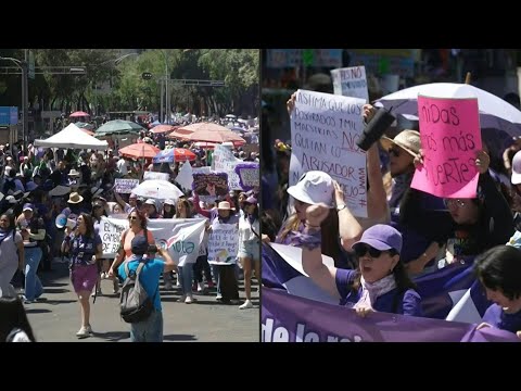 Thousands rally in Mexico City to celebrate International Women's Day | AFP