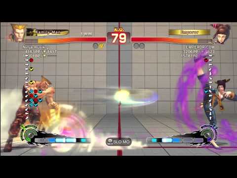 ninja musik g (Guile) vs EMPEROR COW (Juri)