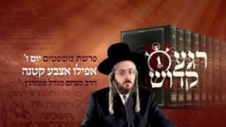 הרב מנחם מנדל פומרנץ | רגע קדוש מהאור החיים - פרשת משפטים יום ו' • אפילו אצבע קטנה •