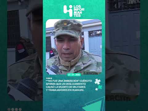 Ejército descarta 3mb0sc4d4 y atribuye a un deslizamiento las mu3rt3s en Huanuni