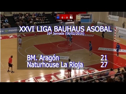 LIGA BAUHAUS ASOBAL J16 BM. Aragón - Naturhouse La Rioja 21 - 27