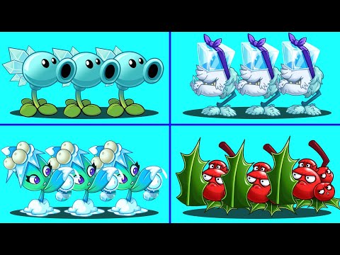 4 Best Plants CHRISTMAS Vs. Team Zombies CHRISTMAS - Who Will Win ? - PvZ 2 Plant vs Plant