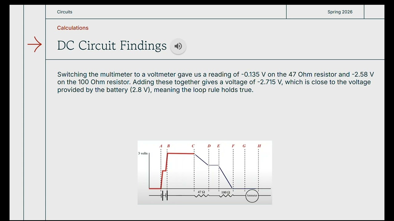GaTech Physics 2212 - Lab 3 (Circuits)