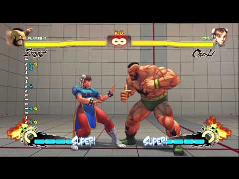 Zangief option selects to EX green hand