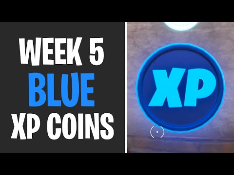 All Blue XP Coin Locations WEEK 5 - Fortnite