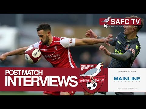 Post-Match Interviews: Scarborough Athletic v Kendal Town - 13/01/2018