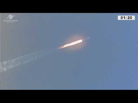 Liftoff - LIVE Arianespace Soyuz 2-1b Rocket VS18 Launching O3b F4 Four Communications Satellites