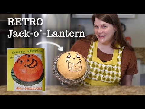 Retro Jack o Lantern Cake WITH the Betty Crocker Bake and Fill!