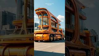 2083年：モントリオール、オレンジが多い#montreal #futuristic #automobile #steampunk #travel  #truck #nanotechnology