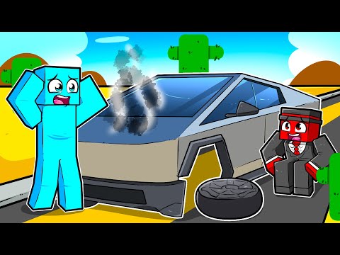 Road Trip in Search of the Tesla CyberTruck in Minecraft!