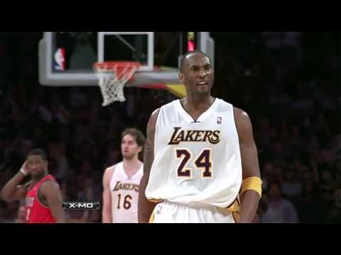 Kobe Bryant fired up after hitting Clutch shot vs Trail Blazers