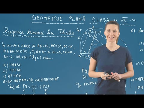 Reciproca teoremei lui Thales: aplicații practice – Clasa a VII-a