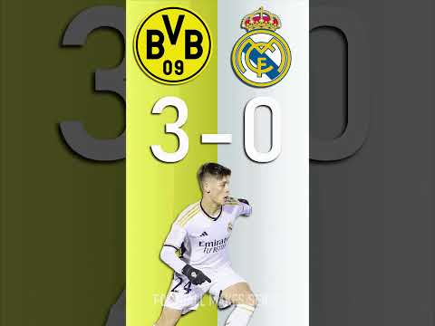 Borussia Dortmund vs Real Madrid : UEFA Champions League Score Predictor - hit pause or screenshot