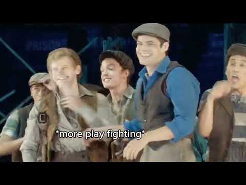 Jack Kelly and Crutchie Morris being silly for 3 minutes and 23 seconds🫶🏾 // Newsies