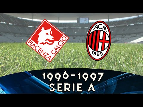 Piacenza Calcio vs. AC Milan Serie A Giornata 11 1996-1997 Partido Completo