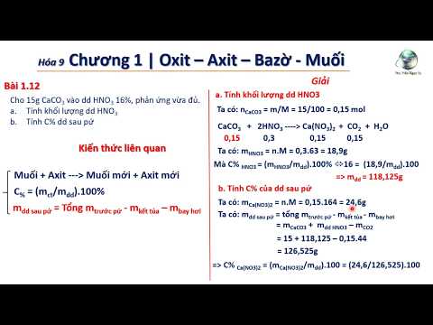 ✔ Giải hóa9| 30giây Hạ gục bài toán CaCO3 + HNO3 Thần Thánh (Tính C% và khối lượng)