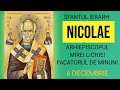 SAINT HIERARCH NICHOLAS ARCHBISHOP OF MYRA LYCHIA MIRACLE WORKER December 6